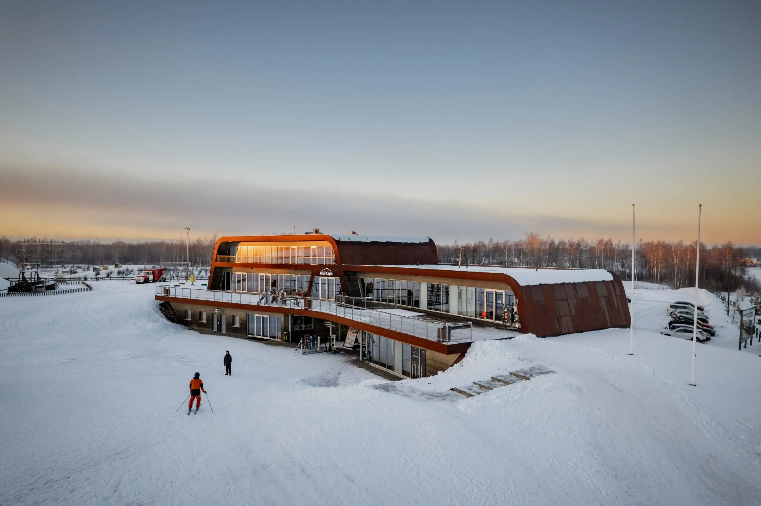 Kiviõli Adventure center main building heated by the leftover heat in the old mountain