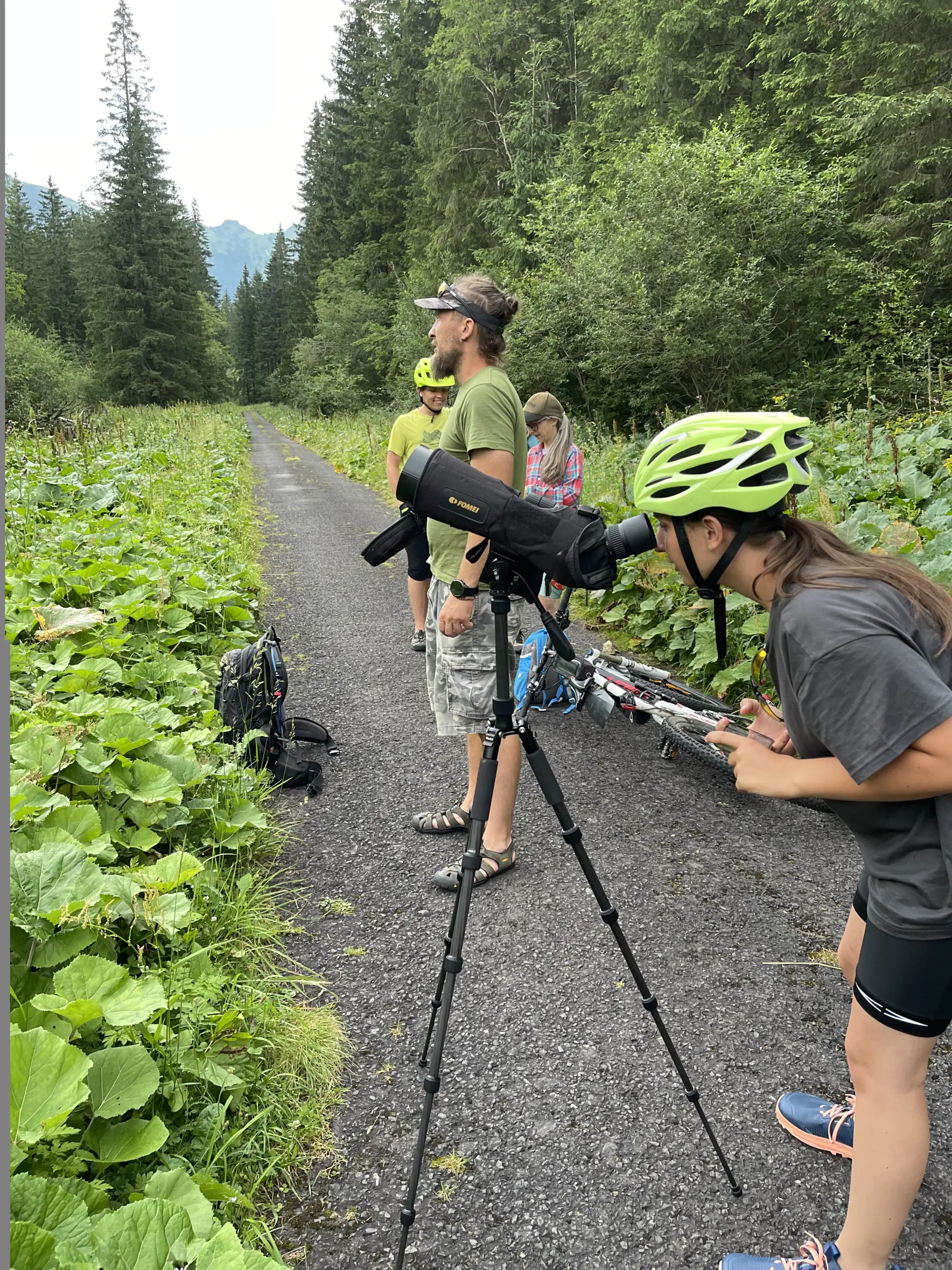 medvede Tichou dolinou na bicykloch 2